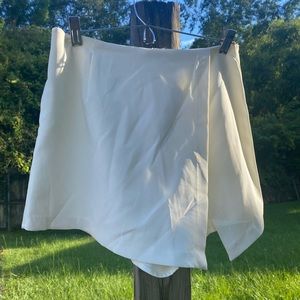 White crossover skort